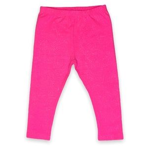 OshKosh B’gosh Neon Pink with Silver Glitter Leggings Size 18 Months NWOT
